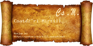 Csatári Mirtill névjegykártya